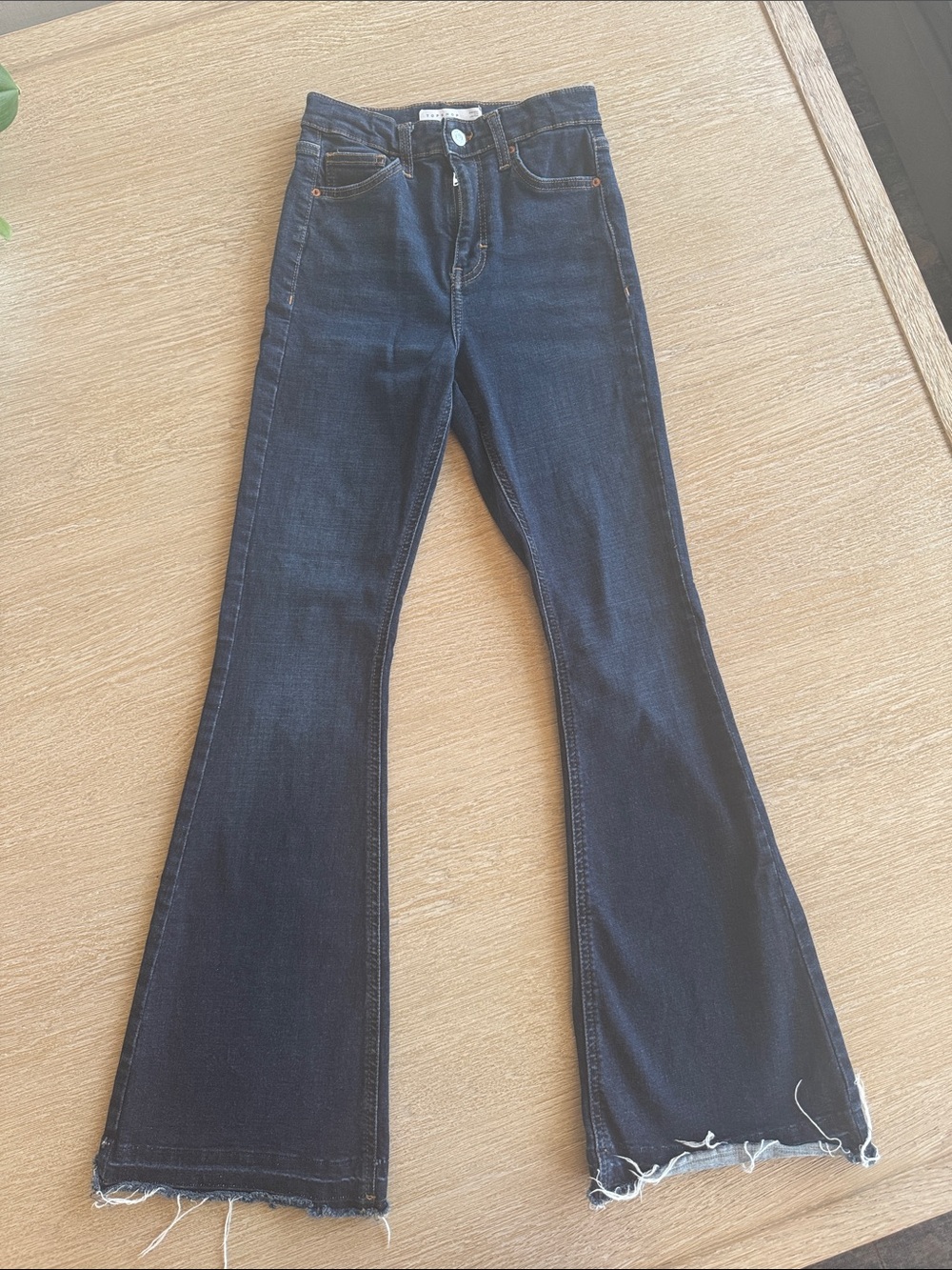 Top Shop Dark Blue Women's Flared Jeans